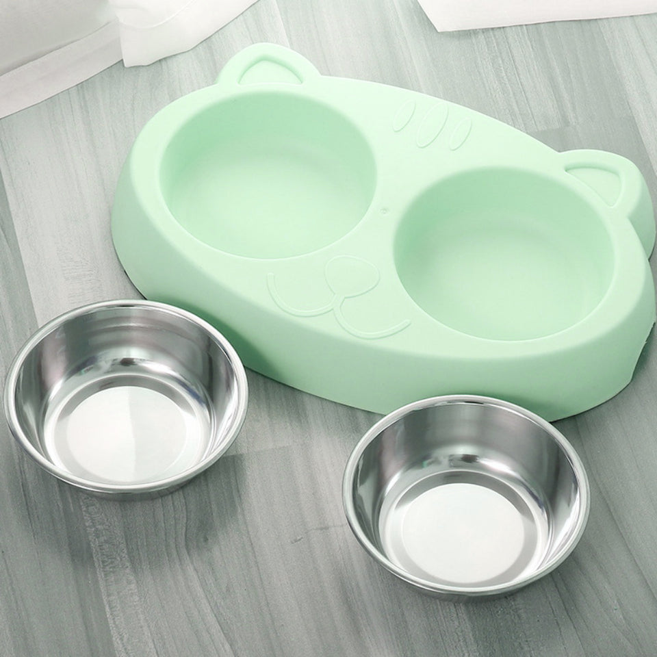 Double Stainless Steel Pet Feeder Bowls™