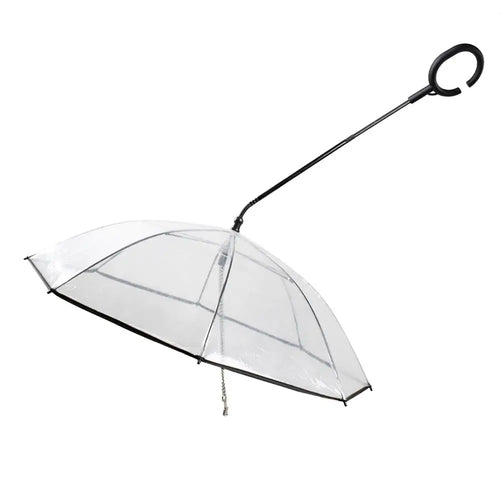 ClearView ComfortCane™: Adjustable Transparent Umbrella for Pets