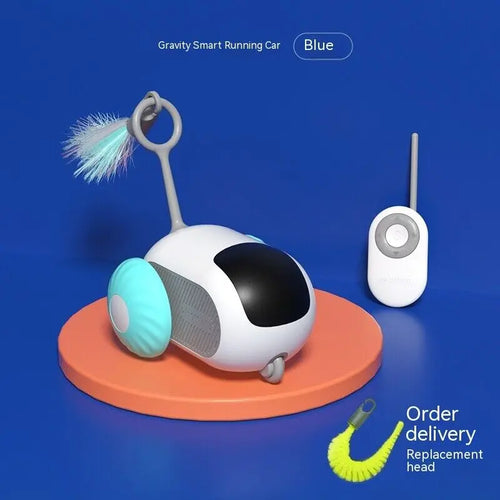 Active Play: Remote Smart Cat Toy with Replaceable Rolling Car