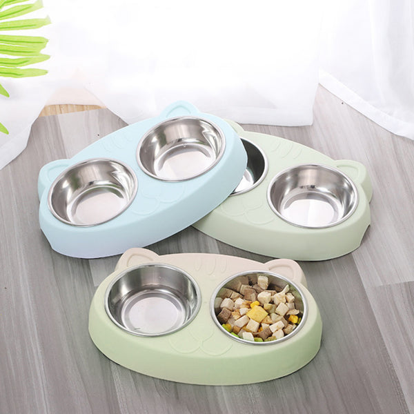 Double Stainless Steel Pet Feeder Bowls™