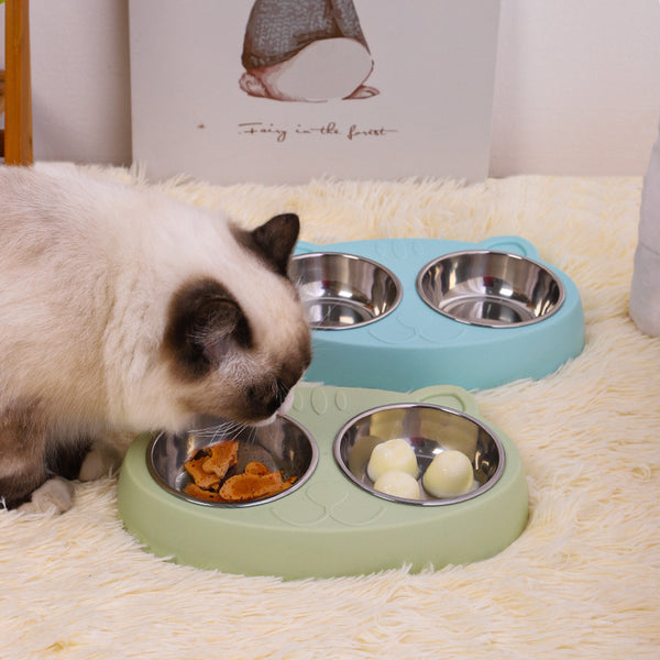 Double Stainless Steel Pet Feeder Bowls™